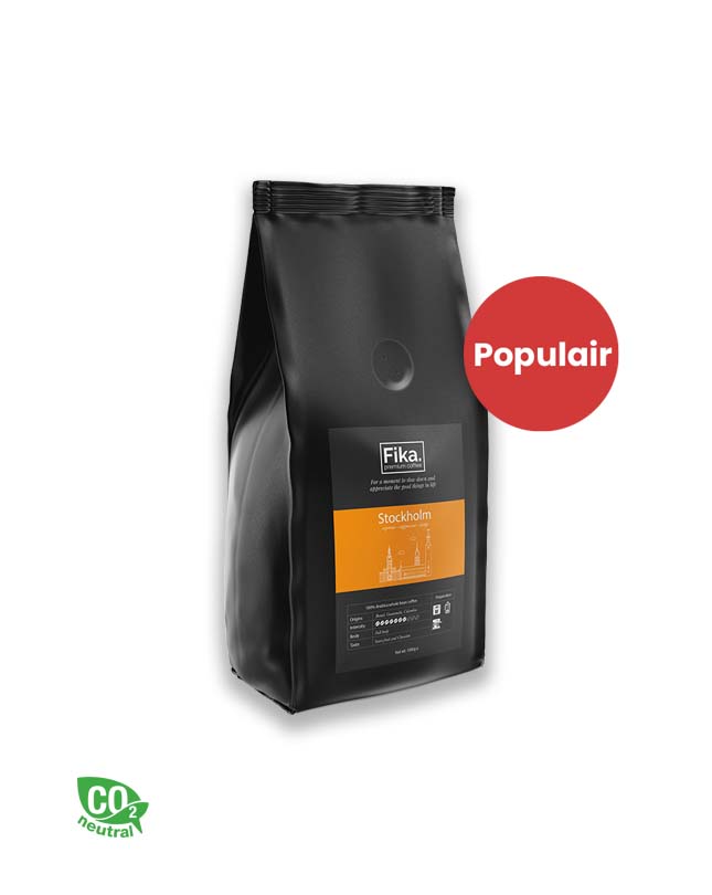 Koffiebonen | Fika Premium Coffee - Stockholm – 1 kg | dark roast | de beste koffie | cupsenbeans.nl
