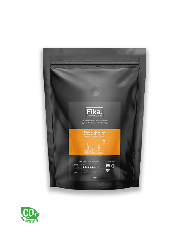 Koffiebonen | Fika Premium Coffee - Stockholm – 250 gram | medium roast | de beste koffie | cupsenbeans.nl