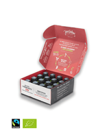 Jones Brothers Coffee | Noir Espresso BIO - koffie capsules 50 stuks - open | Biologische koffie | composteerbare koffiecups | cupsenbeans.nl